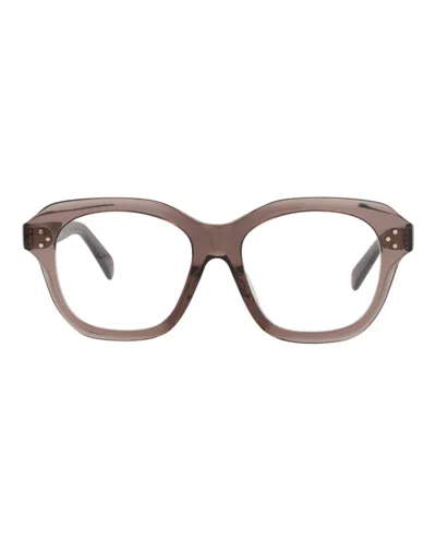 Pre-owned Celine Men's  Squareframe Acetate Optical Frames In Pink Pink Transparent (cl50135i/53/074)