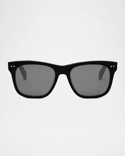 Celine Thin Square Sunglasses, 54mm In Black/smoke