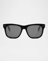 Celine Thin Square Sunglasses, 54mm In Black/smoke