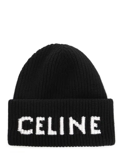 Celine Men  Wool Hat In Black