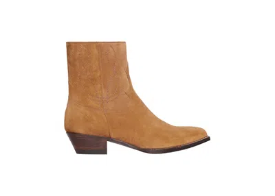 Pre-owned Celine Men's  Zipped Western Boot Sneakers In Havana In Brown
