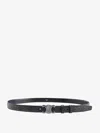 Celine Men Coated Triomphe Canvas Belt In Black