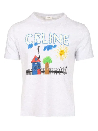 CELINE CELINE MEN COTTON JERSEY T-SHIRT