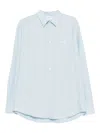Celine Men Cotton Shirt In Blue