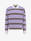 Celine Polo Sweater In Striped Cotton