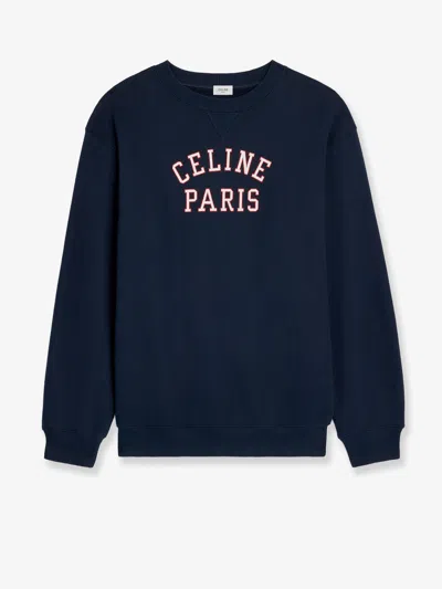 CELINE CELINE MEN COTTON SWEATER WITH FRONT LETTERING LOGO