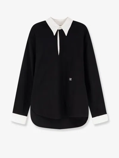 Celine Men Cotton Sweatshirt With Triomphe Embroidery In Black
