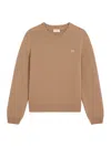Celine Men Crew Neck Sweater In Wool And Cashmere In Brown