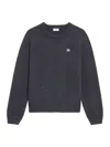 Celine Pullover Wool Cashmere Sweater In Gray