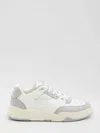 Celine Trainer Ct-09 Low Lace-up Sneaker In Calfskin And Mesh In White
