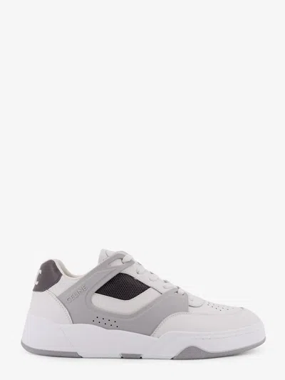 CELINE CELINE MEN CT-09 TRAINER LOW-TOP LEATHER SNEAKERS WITH MESH INSERTS