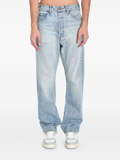 Celine Men Denim Cotton Jeans In Animal Print