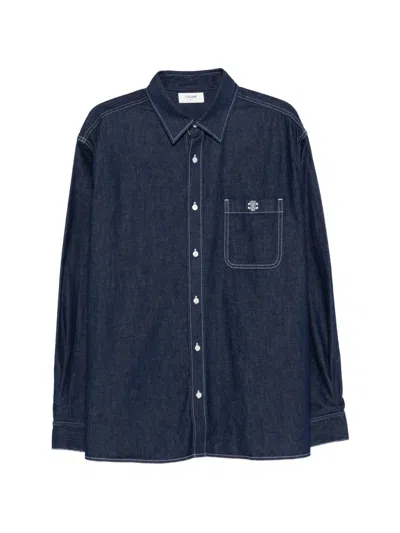 Celine Denim Shirt With Embroidery In Multi