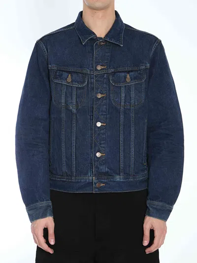Celine Men Denim Jacket In Blue