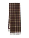 Celine Brown 35x190cm Cashmere Scarf In Burgundy