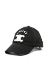 Celine Men Triomphe Baseball Cap In Black