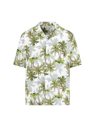 Celine Men Hawaiian' Shirt In Green