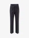 Celine Men Keith Wool Trousers With Pinstripe Motif