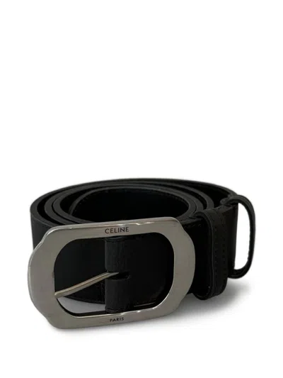 Celine Men Leather Belt In Black
