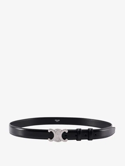 Celine Men Leather Belt In Black