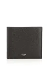 Celine Men Leather Bi-fold Wallet In Gray
