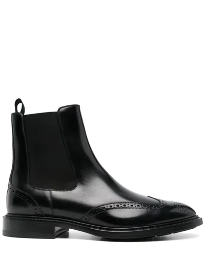 Celine Donavan Chelsea Boots In Shiny Bull Leather In Black