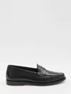 Celine Men Leather Loafers In Black