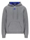 Celine Men Logo Cashemre Hoodie In Gray