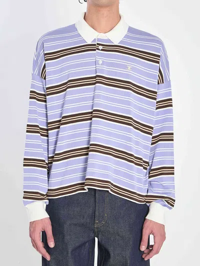 Celine Men Long-sleeve Polo Shirt In Multi