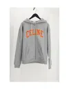 Celine Men Loose Zip Up Hoodie In Multi