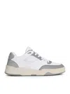 Celine Trainer Ct-09 Low Lace-up Sneaker In Calfskin And Mesh In White