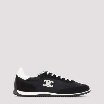Celine Men's Low Lace-up Sneaker With Signature Motif In Black