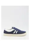 Celine Leather-trimmed Suede Sneakers In Blue