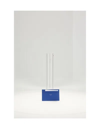 Celine Men Medium Card Holder In Blue