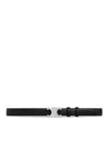 Celine Men Medium Triomphe Belt In Taurillon Schwarz Leather In Multi