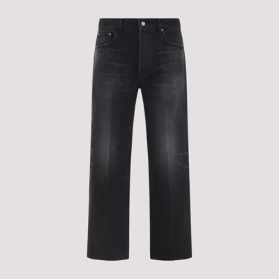Celine Men's Mini Cotton Jeans In Black