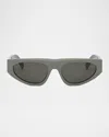 Celine Men's Monochroms Acetate Rectangle Sunglasses In Gray