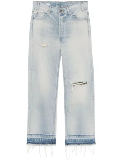 Celine Men Orlo Taglio Vivo Jeans Denim In Multicolor