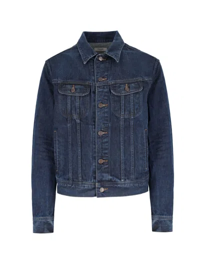 Celine Men Denim Jacket In Blue