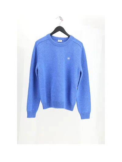 Celine Men Pull Boxy Col Rond Triomphe In Blue