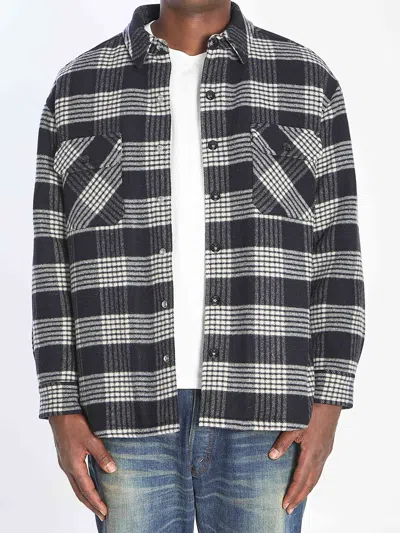 Celine Men Quilted Overshirt In Multi
