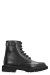 Celine Ranger Leather Lace-up Boots In Black