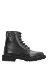 Celine Ranger Leather Lace-up Boots In Black