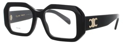Celine Men's Rectangular Acetate Eyeglasses In 001 - Shiny Black / Demo