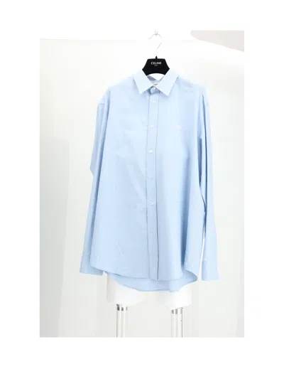 Celine Men Relaxed Shirt In Blue