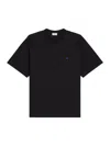 Celine Logo-embroidered Cotton-jersey T-shirt In Black