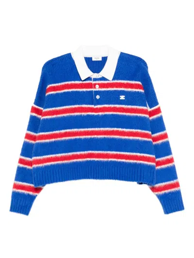 Celine Men Rige, Logo Piccolo Polo M/l In Blue