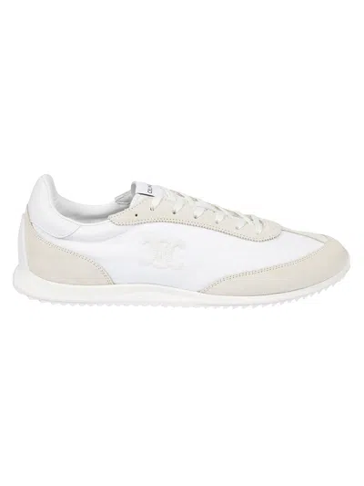 Celine Men Sneaker Low Lace-up Sneaker W/ Triomph In White
