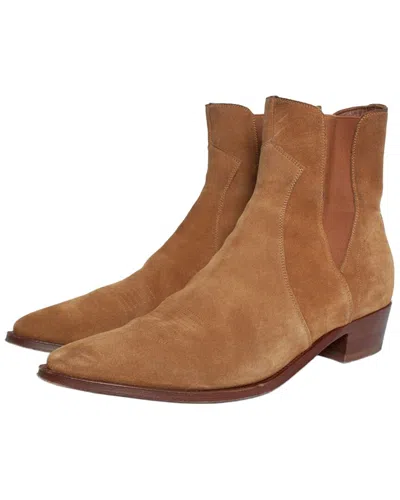 Pre-owned Celine Men's Suede Camarque Western Chelsea Boot (authentic Pre-loved)