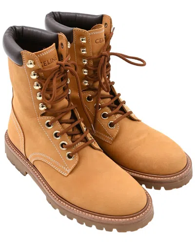 Pre-owned Celine Men's Suede  Kurt Leather-trimmed Boot (authentic Pre-loved)